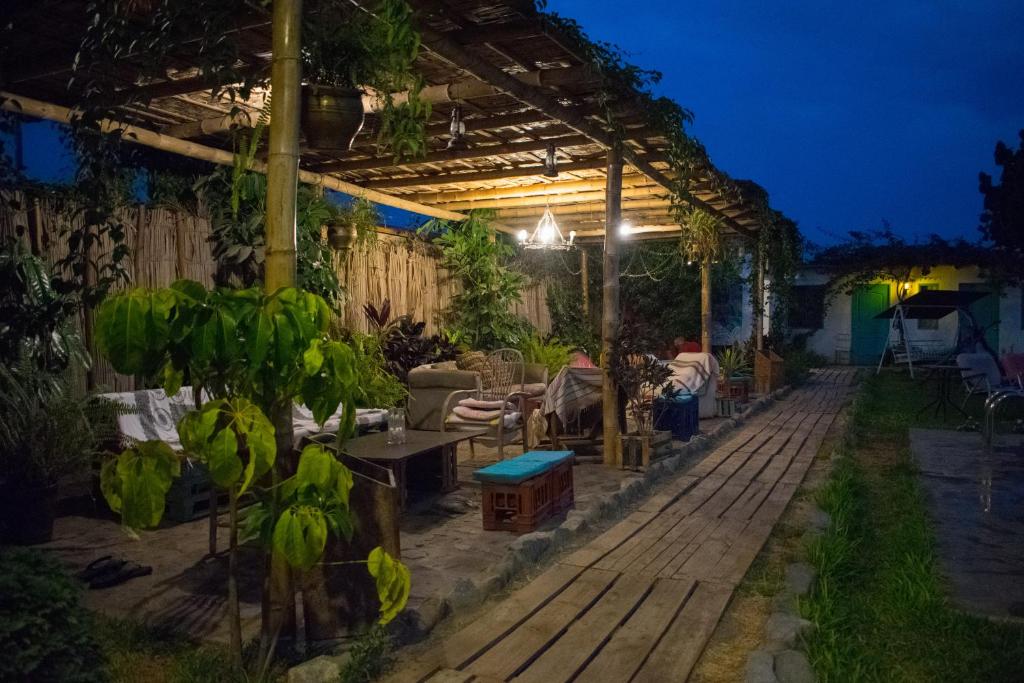 Zahrada ubytování The Upcycled Hostel Huacachina