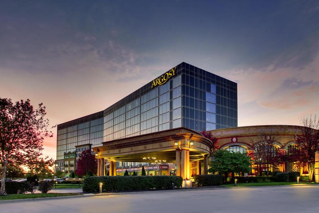 a building with a sign on the front of it at Argosy Casino Hotel & Spa in Kansas City