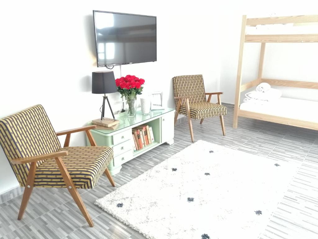 Postel nebo postele na pokoji v ubytování Hostel Eva