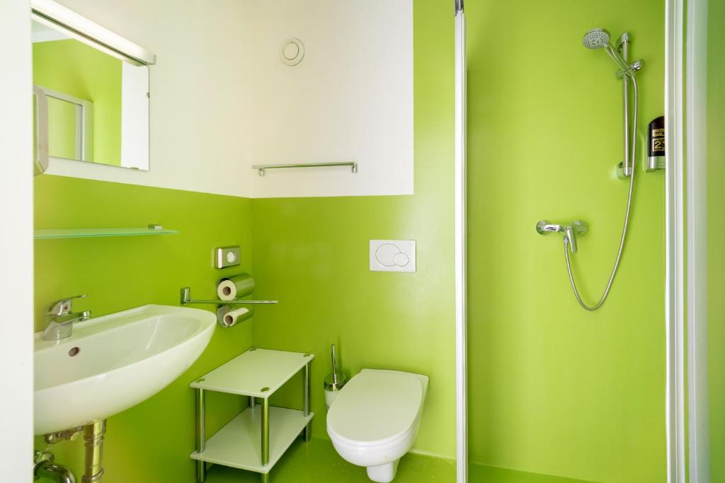 Koupelna v ubytování Hotel Greenrooms
