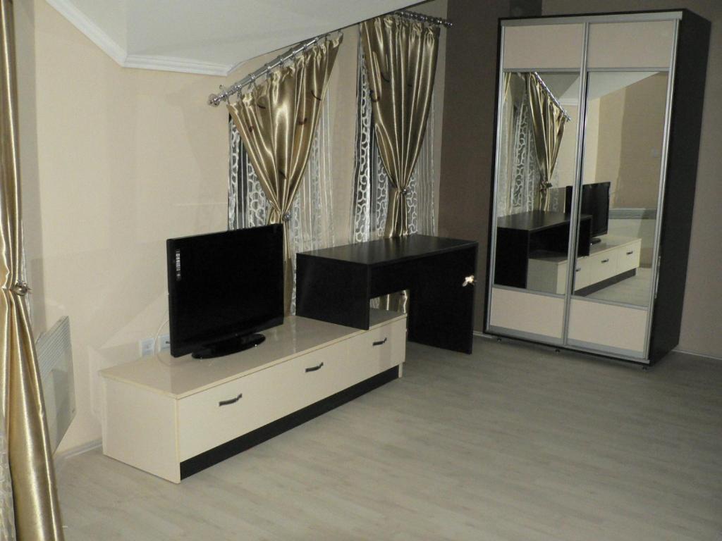 TV a/nebo společenská místnost v ubytování Hotel Leder