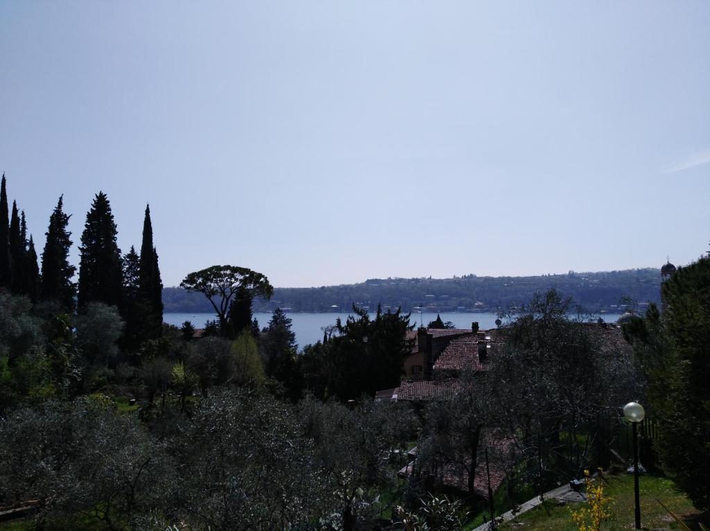 vistas al lago desde una colina con árboles en Casa Pachia, en Saló