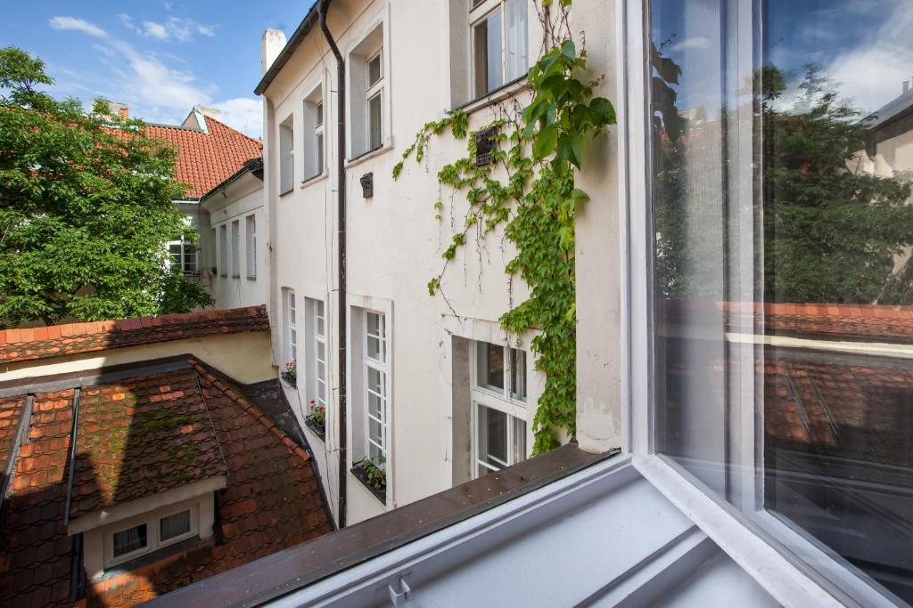 a view from the window of a building at Old Town Home Prague in Prague