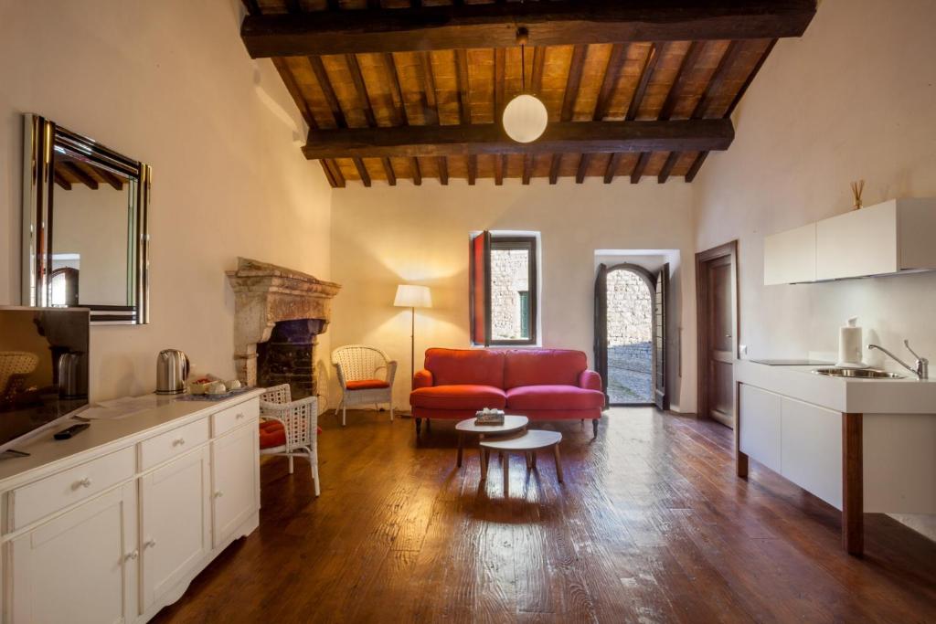 Kuchyň nebo kuchyňský kout v ubytování Il Castello di Campello