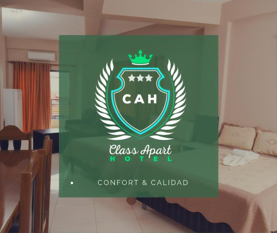 una señal para una señal de cah para una habitación en Class Apart Hotel, en Encarnación