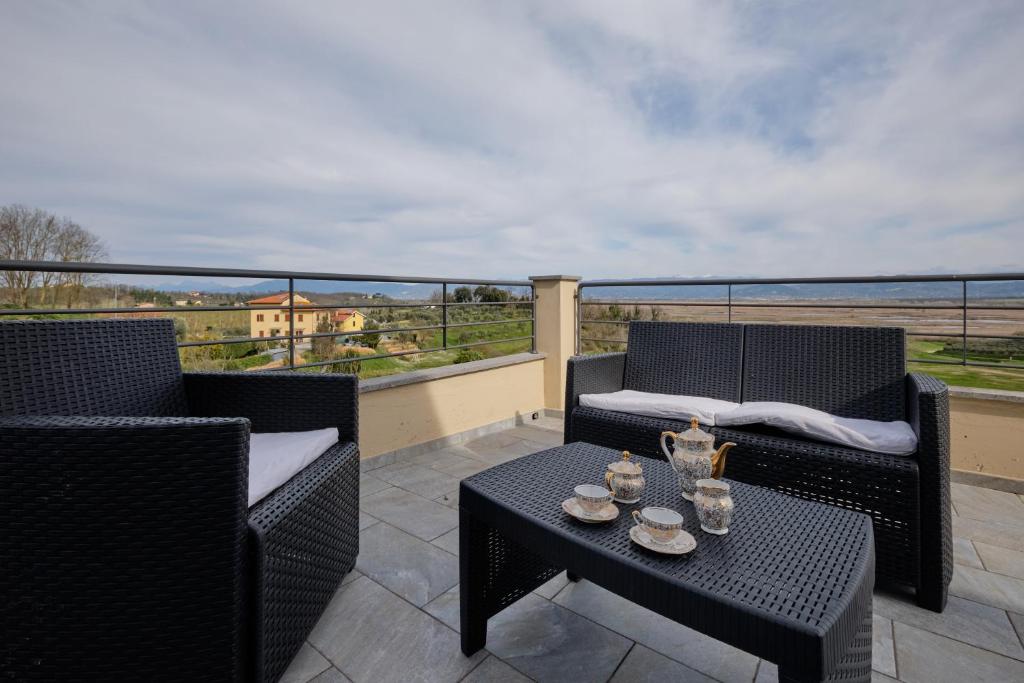 Balkón nebo terasa v ubytování La terrazza del Bimbo