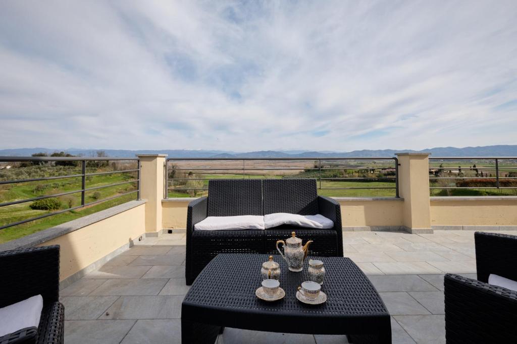 Balkón nebo terasa v ubytování La terrazza del Bimbo