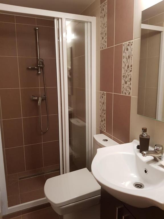 Koupelna v ubytování Duna Panzió
