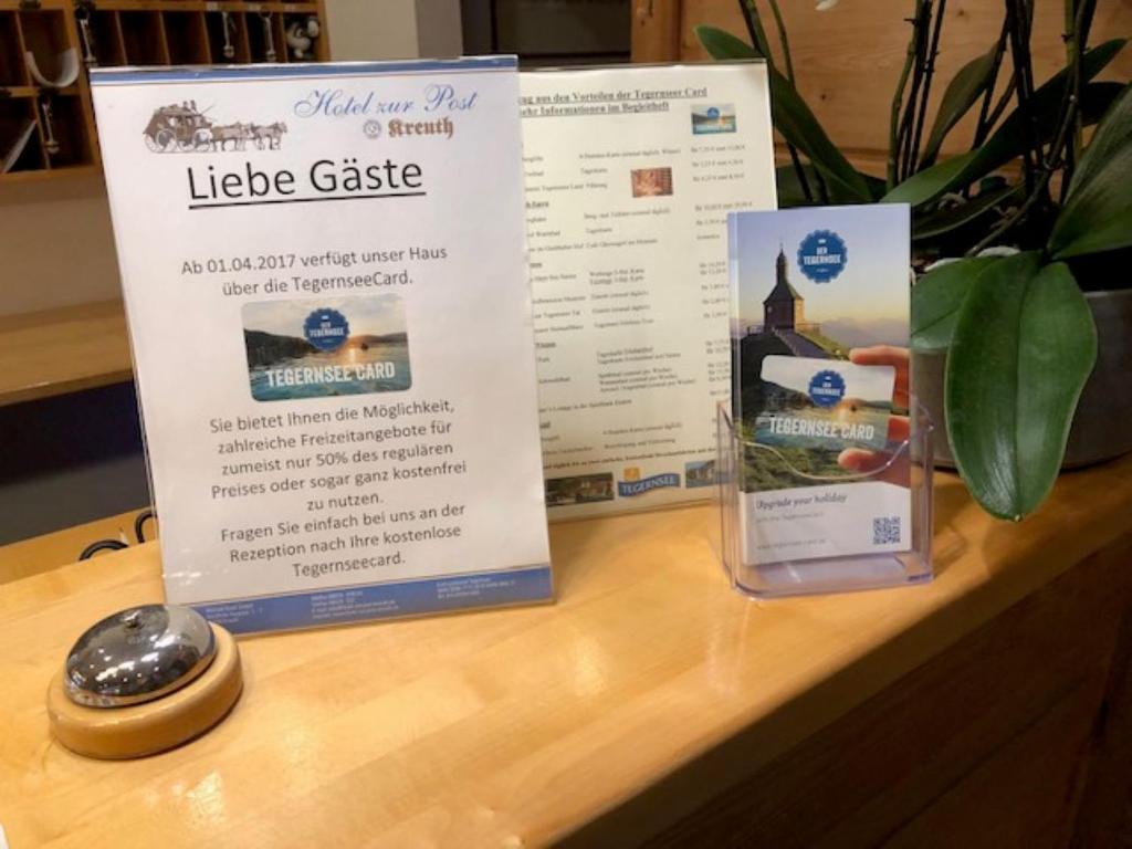 Certifikát, hodnocení, plakát nebo jiný dokument vystavený v ubytování Hotel zur Post