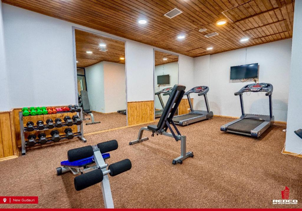Fitness centrum a/nebo fitness zařízení v ubytování GVC 2-room 116 New Gudauri
