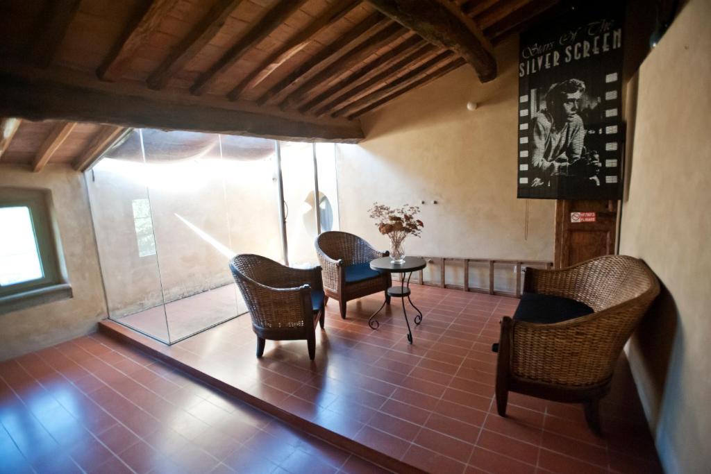 Posezení v ubytování B&B Glicine e Luna