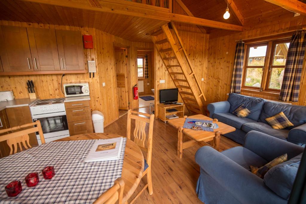 Kuchyň nebo kuchyňský kout v ubytování Hestasport Cottages