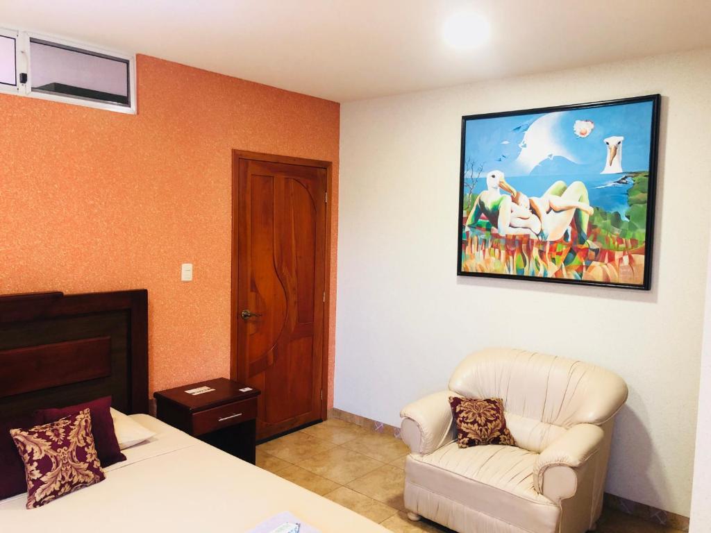 Postel nebo postele na pokoji v ubytování Eco Hotel Katarma