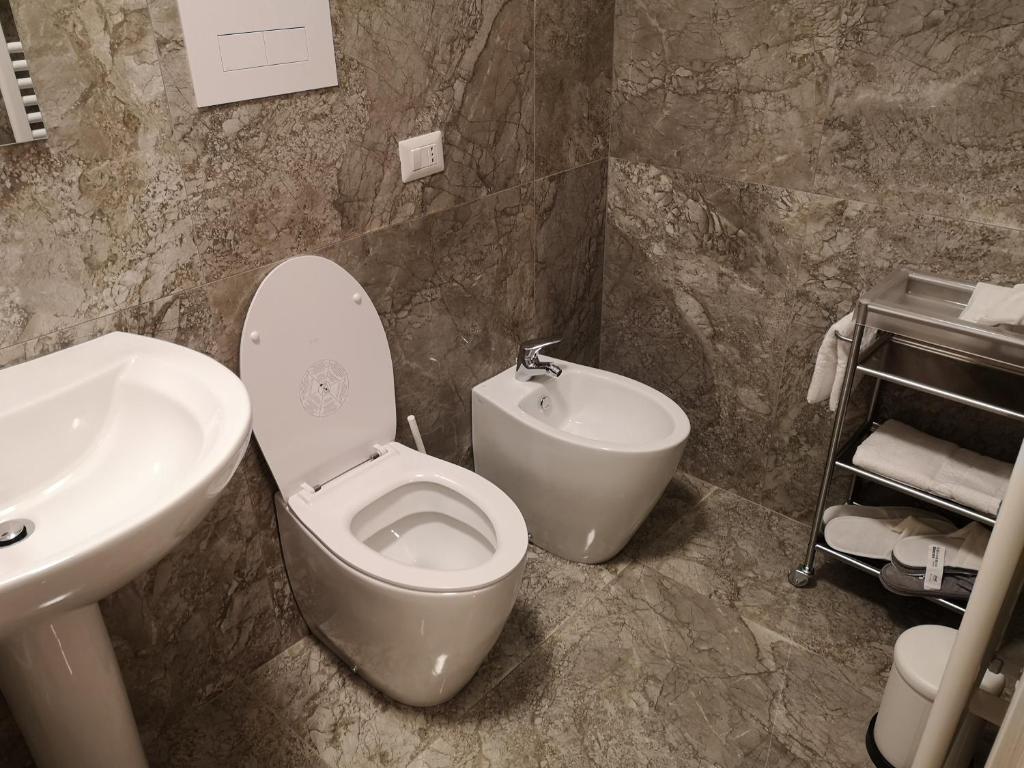 Koupelna v ubytování Tra I Castelli