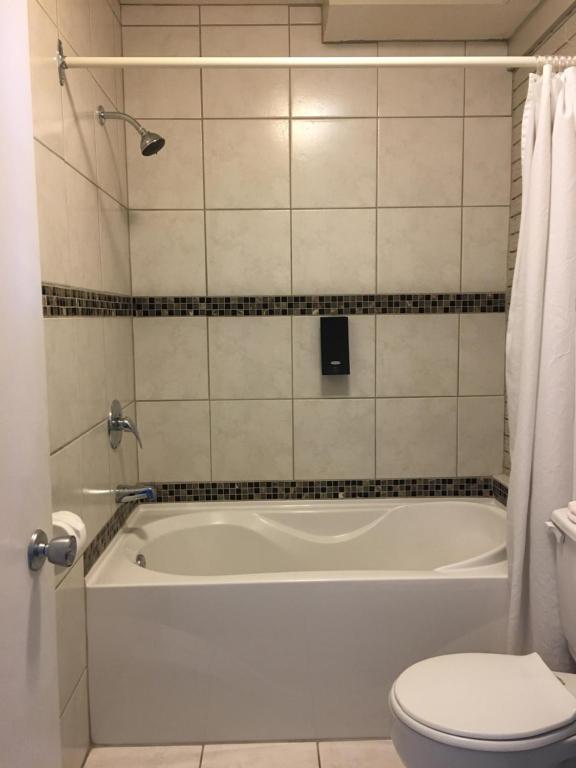 Koupelna v ubytování Motel le Sabre