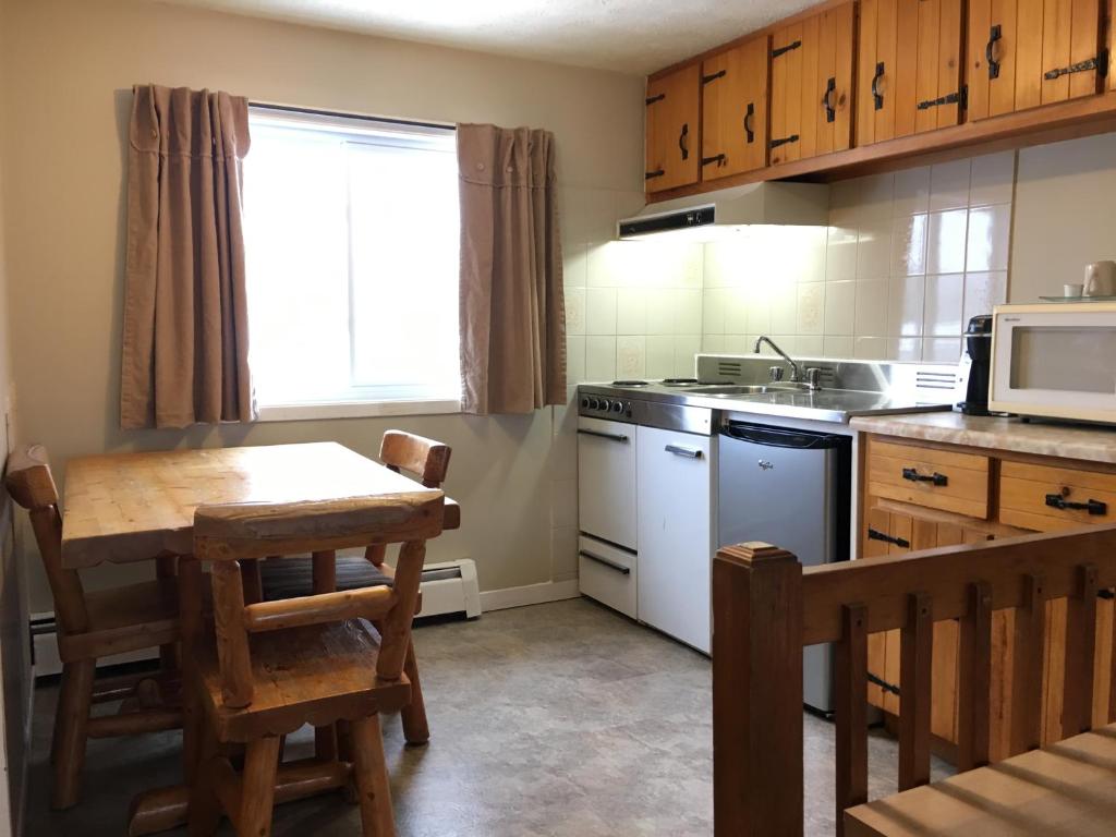 Kuchyň nebo kuchyňský kout v ubytování Motel le Sabre