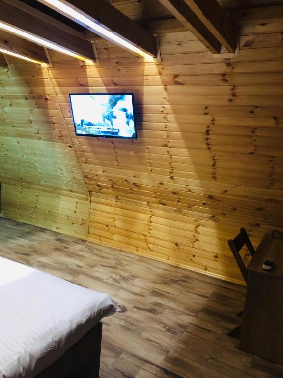 TV a/nebo společenská místnost v ubytování Pastravaria Zavoi