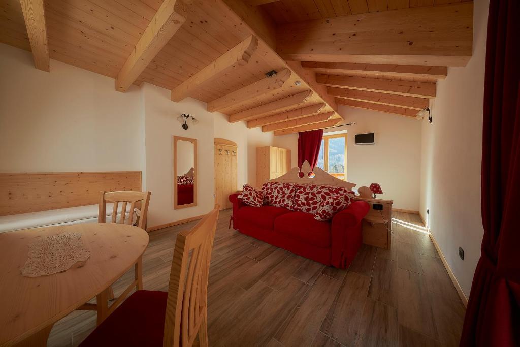 Postel nebo postele na pokoji v ubytování Abete Rosso