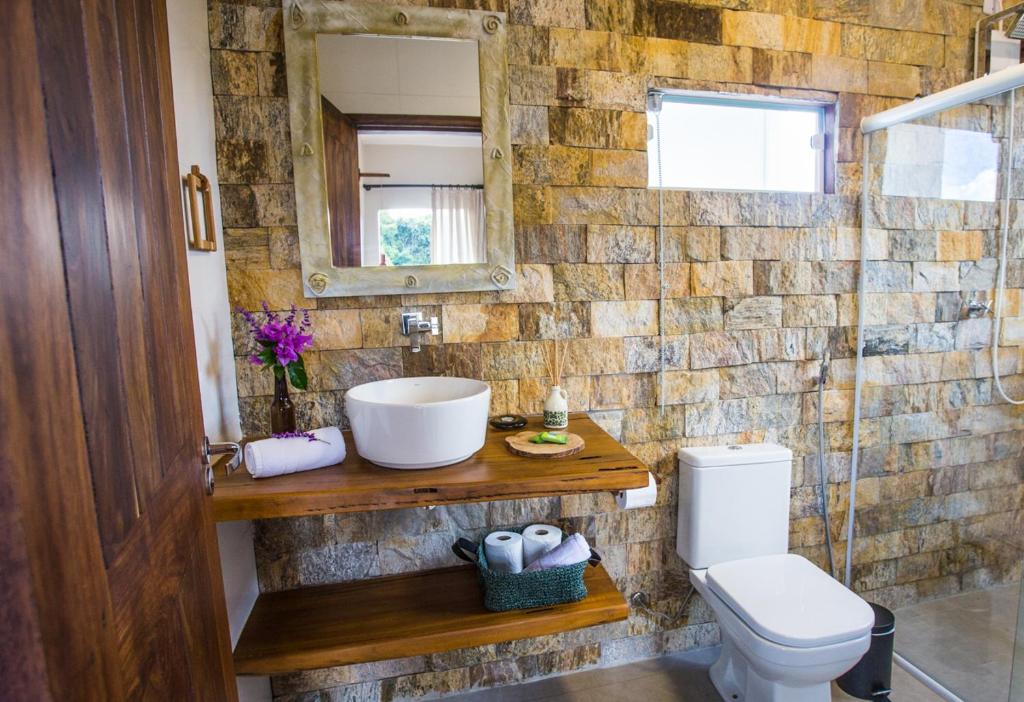 Koupelna v ubytování Vilarejo Guesthouse - Silêncio e Aconchego