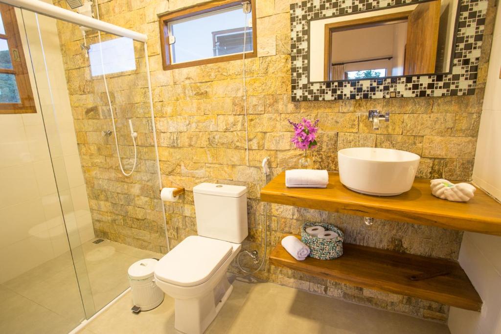 Koupelna v ubytování Vilarejo Guesthouse - Silêncio e Aconchego