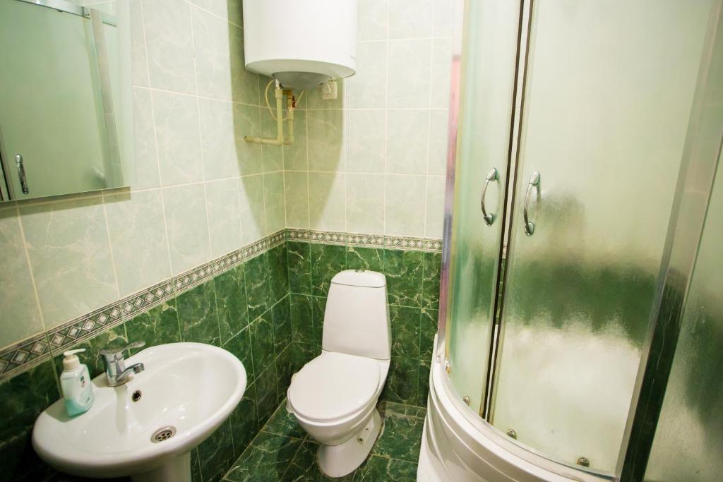 Koupelna v ubytování Art Hotel