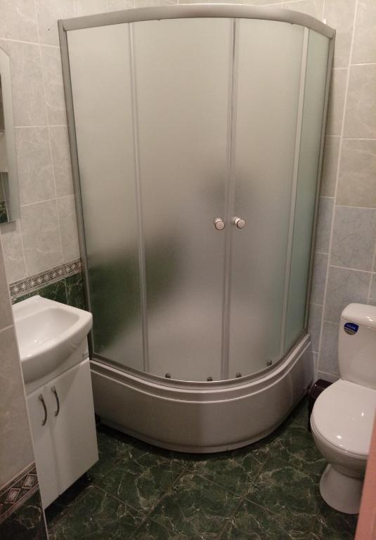 Koupelna v ubytování Art Hotel