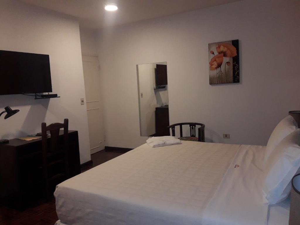 TV a/nebo společenská místnost v ubytování Hotel Casa Jardin