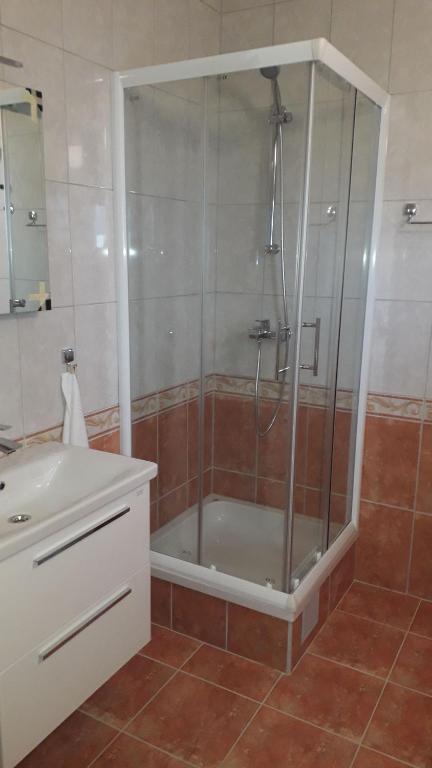 Koupelna v ubytování Apartman Sea view