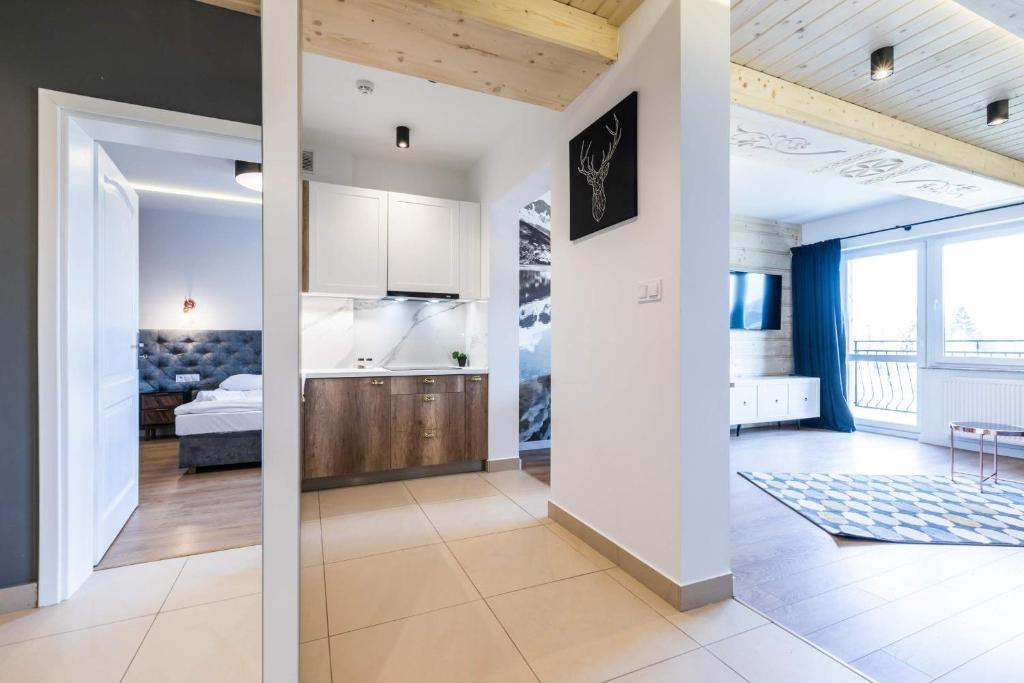 Posteľ alebo postele v izbe v ubytovaní Aparthotel Diamond SPA Family