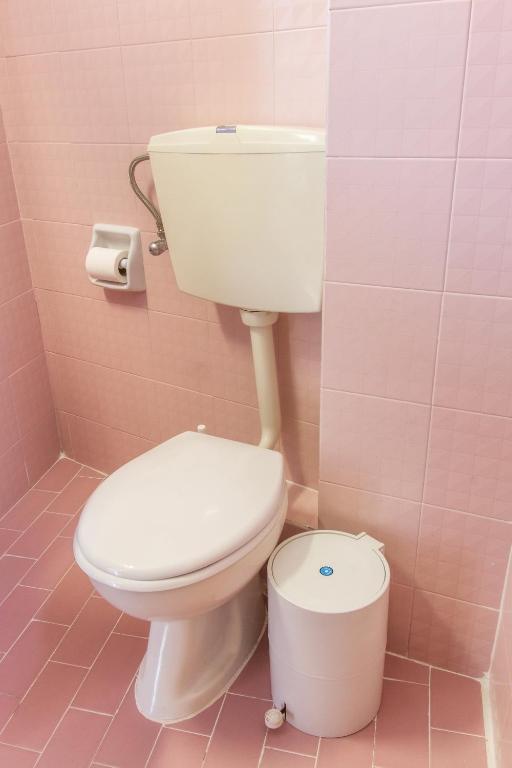 Koupelna v ubytování Aigaio