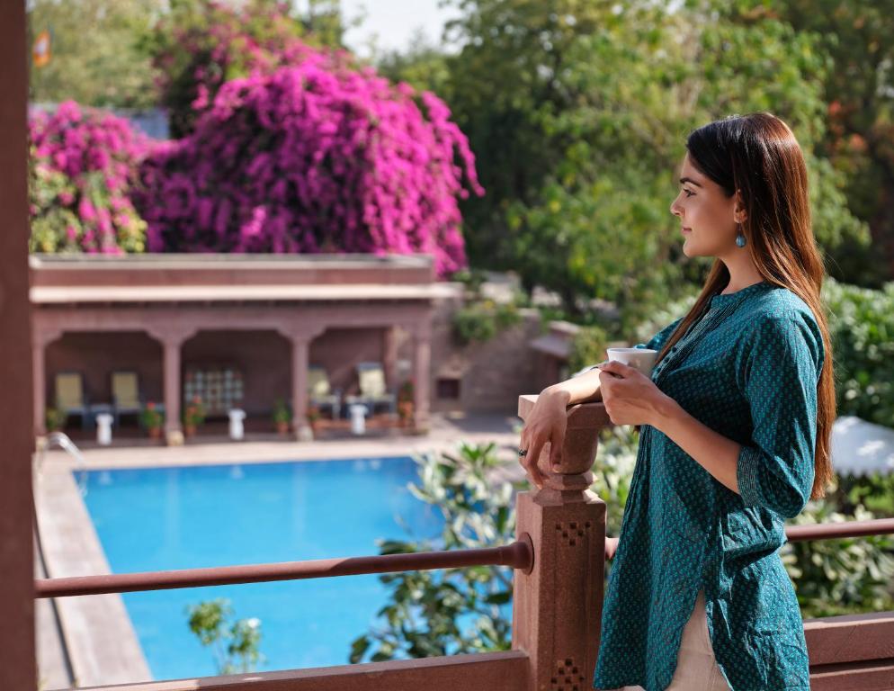 Bazén v ubytování Ratan Vilas, Jodhpur nebo v jeho okolí