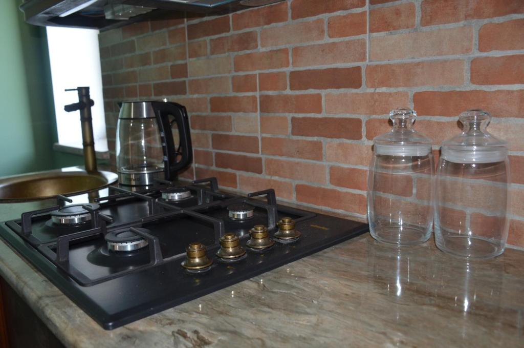 Kuchyň nebo kuchyňský kout v ubytování Mebo House