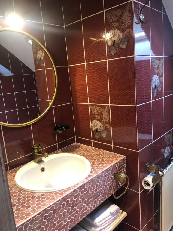 Koupelna v ubytování Hostellerie de la Chapelle