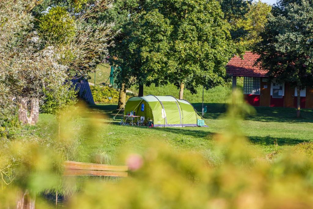 Vonkajšia záhrada v ubytovaní Camping & Pension Au an der Donau