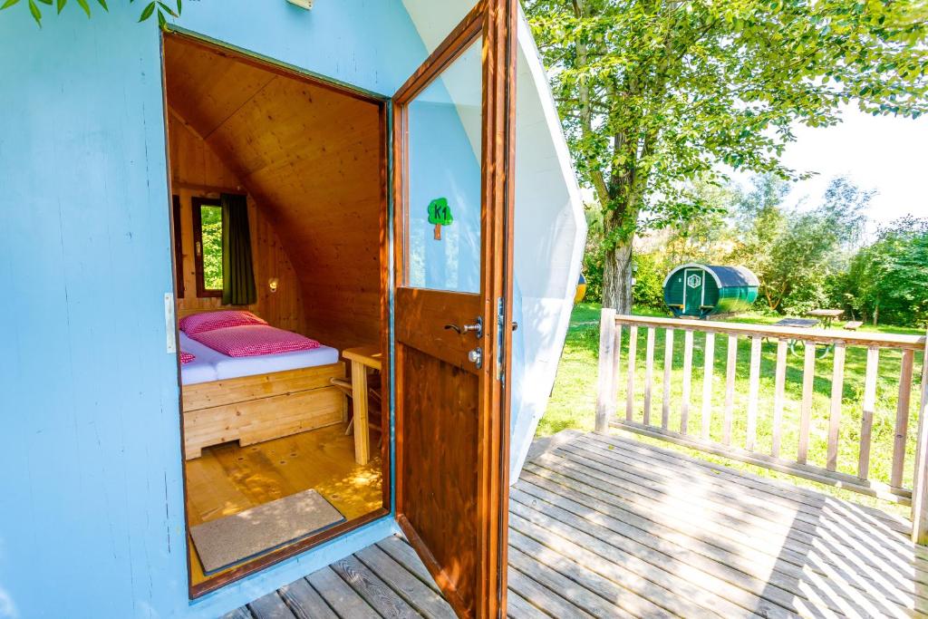 Balkón alebo terasa v ubytovaní Camping & Pension Au an der Donau