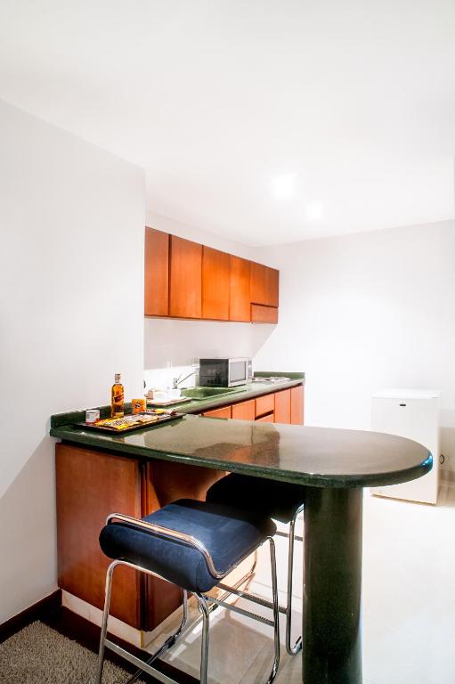Kuchyň nebo kuchyňský kout v ubytování Richmond Suites Hotel