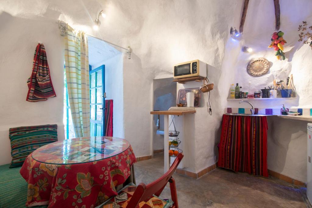 Kuchyň nebo kuchyňský kout v ubytování Casa Cueva Muntasal