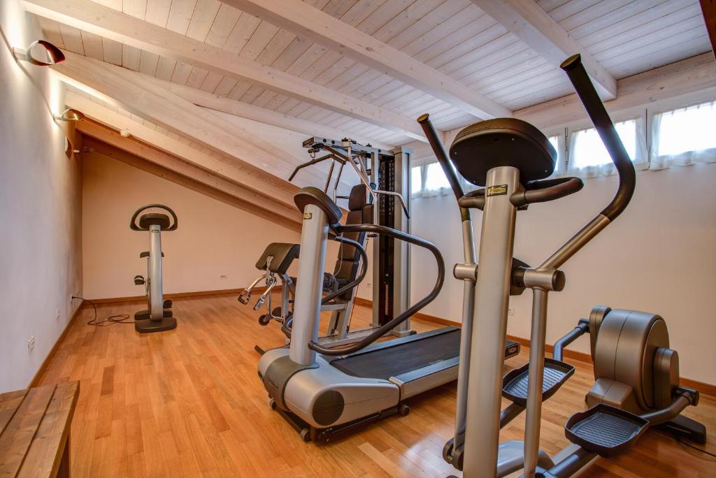 Fitness centrum a/nebo fitness zařízení v ubytování Hotel Fiamma & Spa