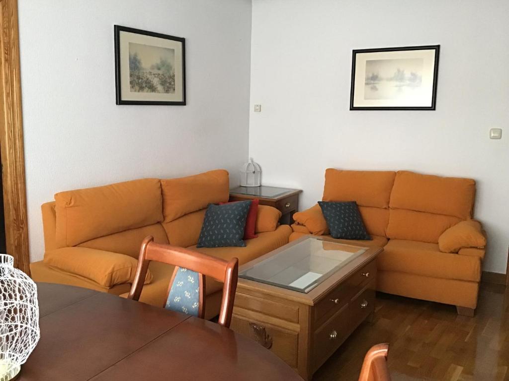 sala de estar con sofá y mesa en El piso perfecto para disfrutar de Zamora, en Zamora