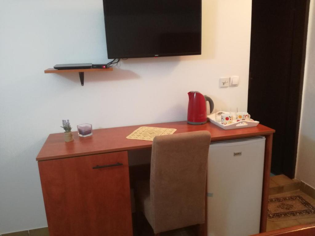 Kuchyň nebo kuchyňský kout v ubytování Miron apart&rooms