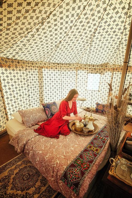 Voodi või voodid majutusasutuse Starwatching Private Camp toas