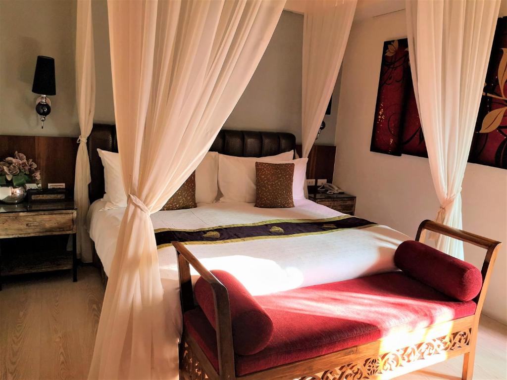 Voodi või voodid majutusasutuse A&L Inn 戀灣旅棧 toas