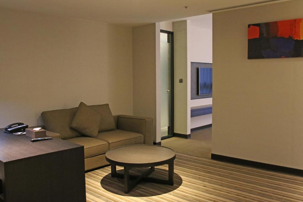 Posezení v ubytování Platinum Hotel