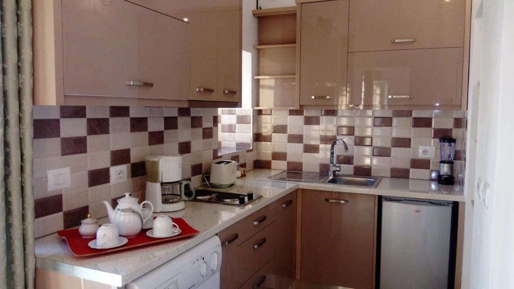 Kuchyň nebo kuchyňský kout v ubytování Valentina Rooms