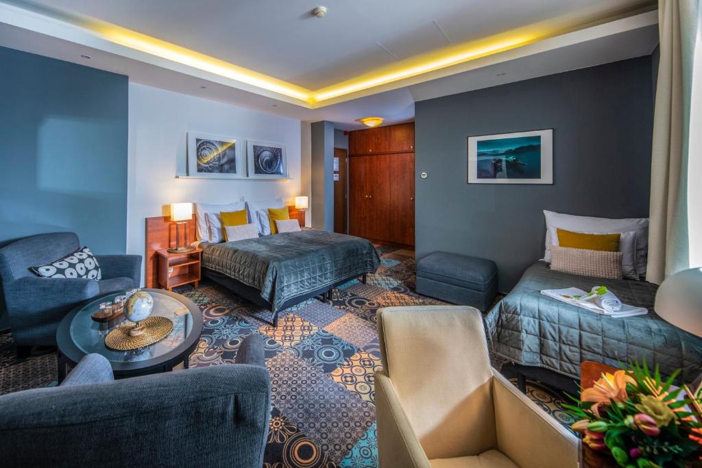 Posezení v ubytování Budapest Airport Hotel Stáció Wellness & Konferencia