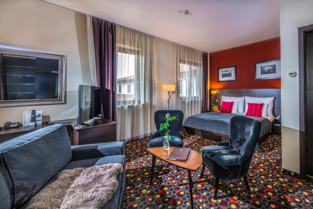Posezení v ubytování Budapest Airport Hotel Stáció Wellness & Konferencia