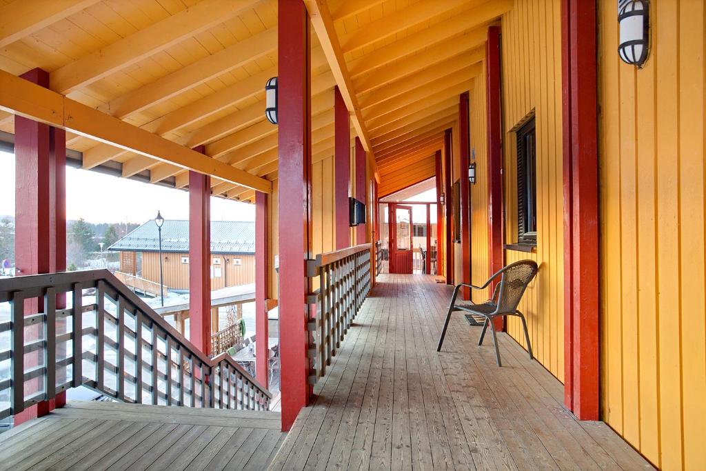 Balkón nebo terasa v ubytování Sandmoen Bed & Breakfast, Free Parking