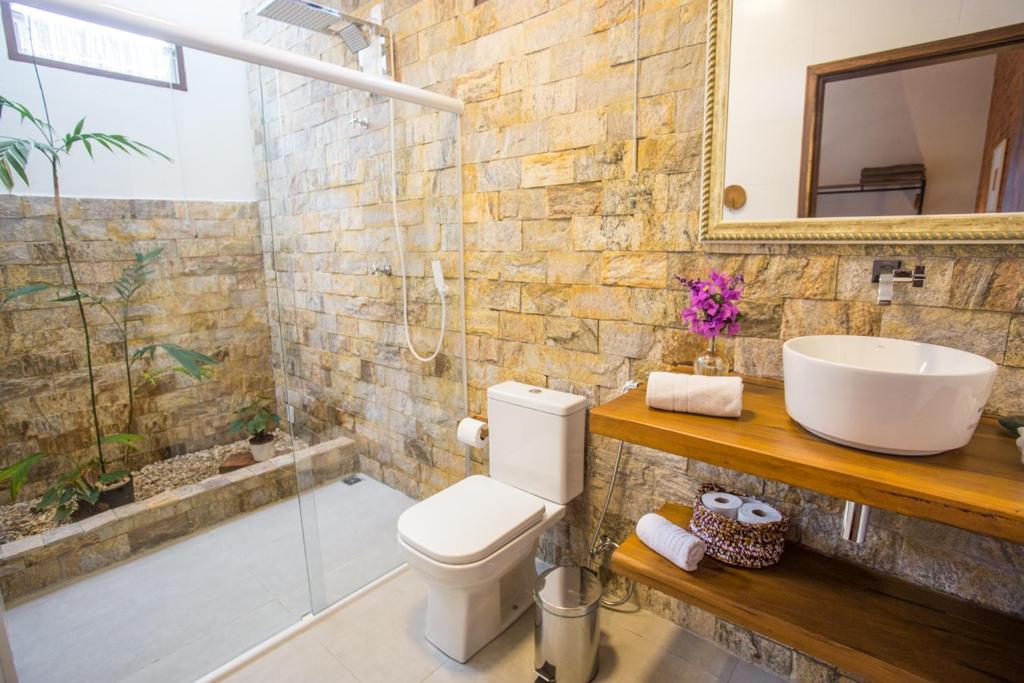 Koupelna v ubytování Vilarejo Guesthouse - Silêncio e Aconchego