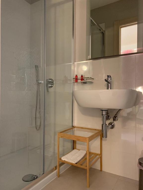 Koupelna v ubytování Alba rooms