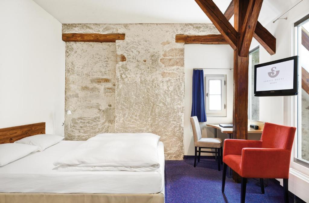 Postel nebo postele na pokoji v ubytování Boutique-Hotel Rüden
